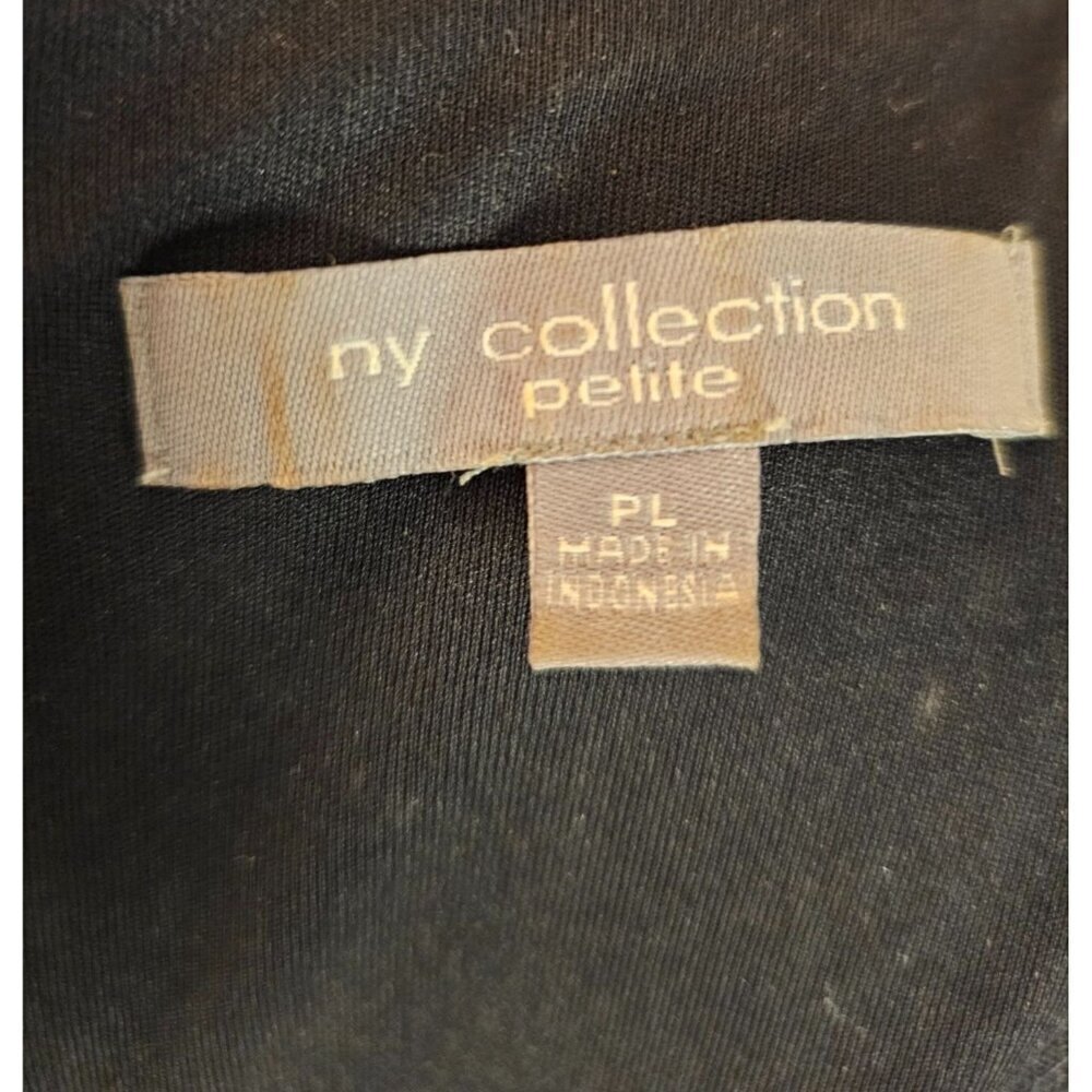 NY Collection Lined Gray Basic V-Neck Dress, Great for layering and Boots. LP - Picture 5 of 6